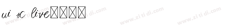 ui sc live字体转换
